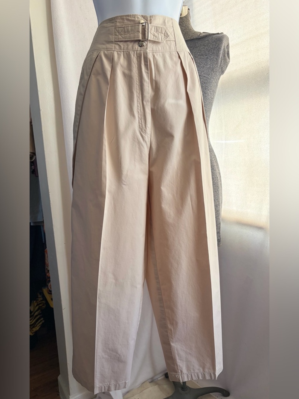 Vtg Christian Dior Actif high-waisted cropped cotton pants